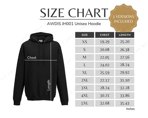 allwedois hoodies|awdis size chart.